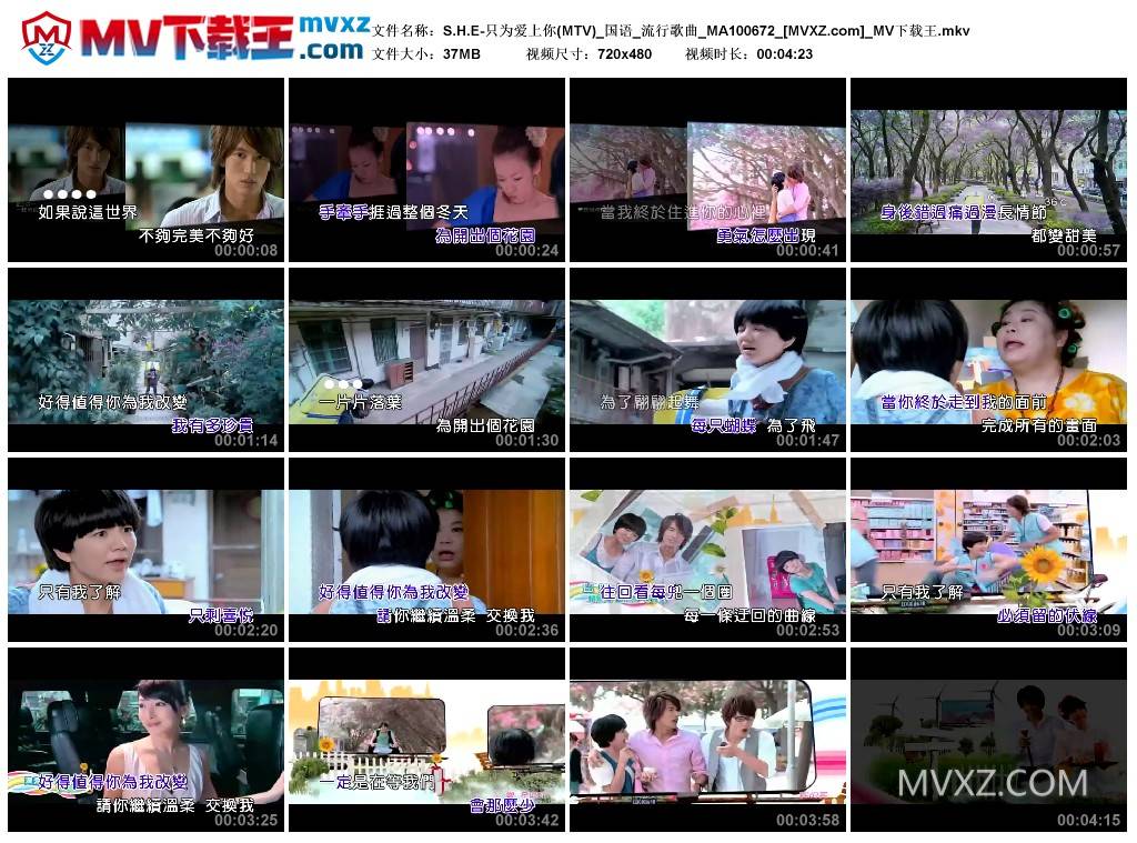 S.H.E-只为爱上你(MTV)_国语_流行歌曲_MA100672